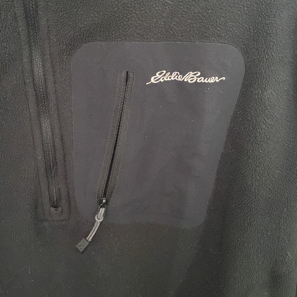 Eddie Bauer Black Fleece Half Zip Pullover - Picture 3 of 5